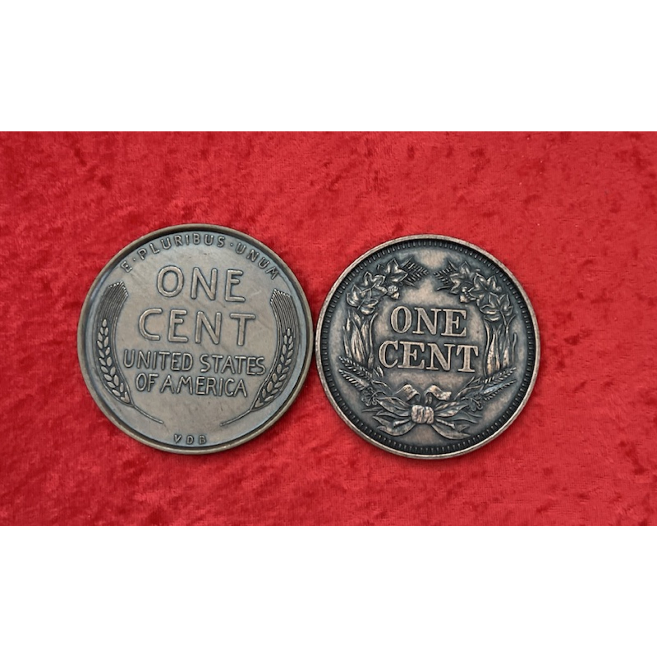 Doppelset Riesenmünze One Cent