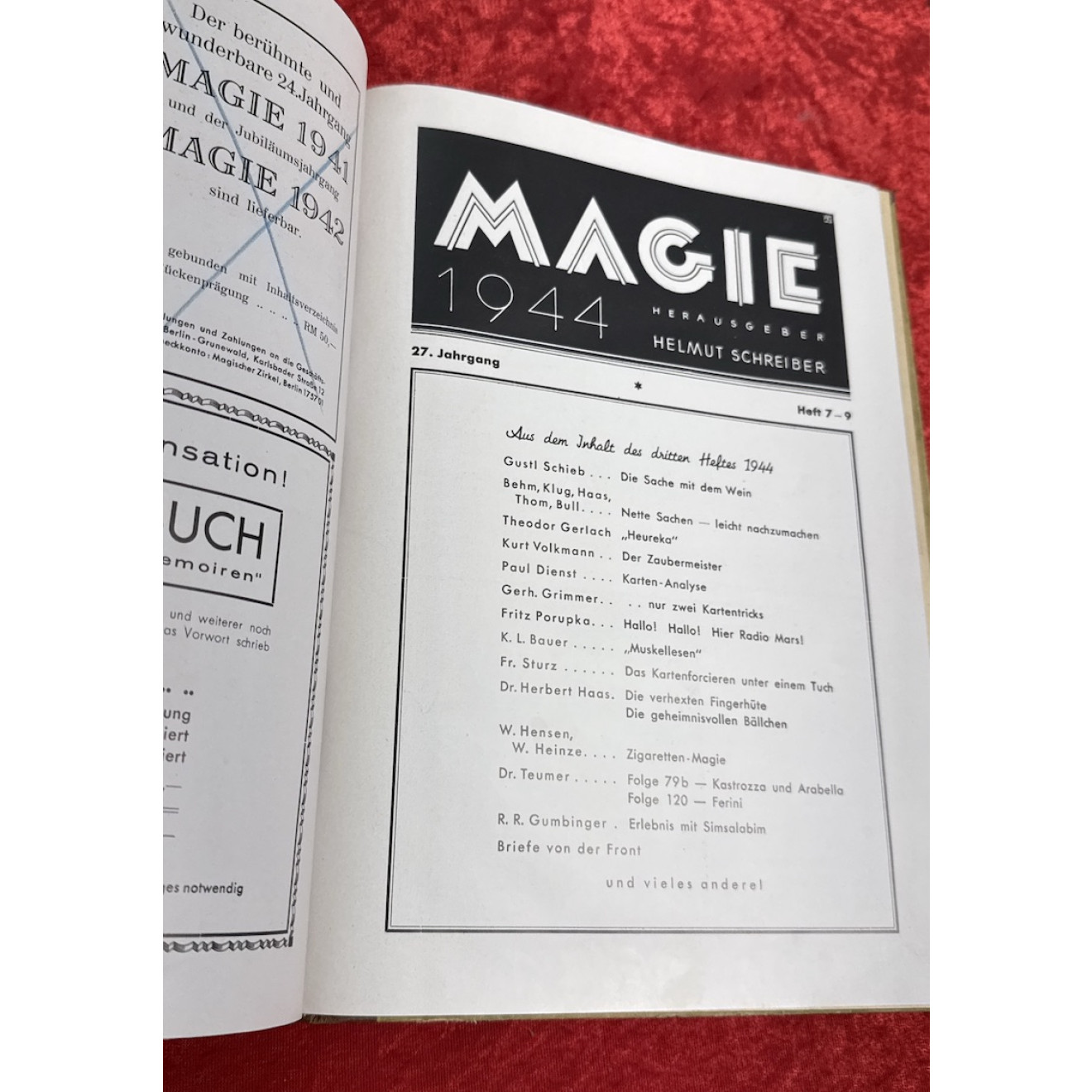 Magie , Jahrgang 1944(ohne Kongress-Sonderheft)