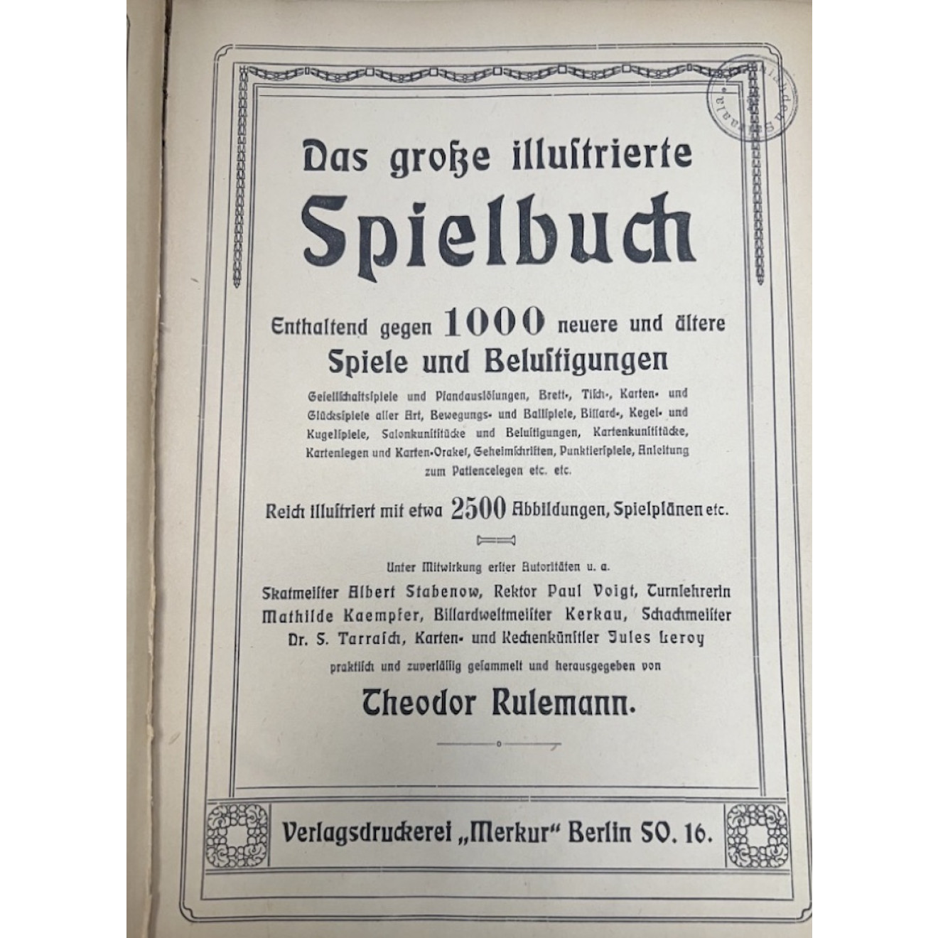 Das grosse illustrierte Spielbuch