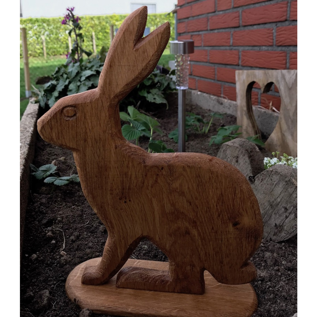 Holzhase aus Eichenholz. Handarbeit. Sonderaktion! Osterdekoration!