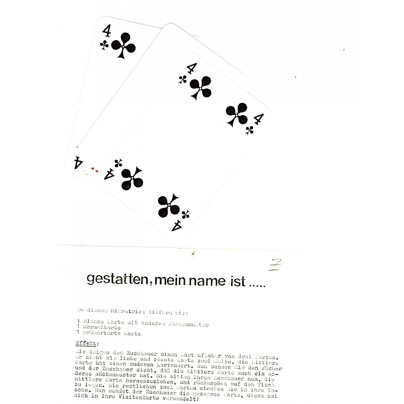 Gestatten, mein Name ist...