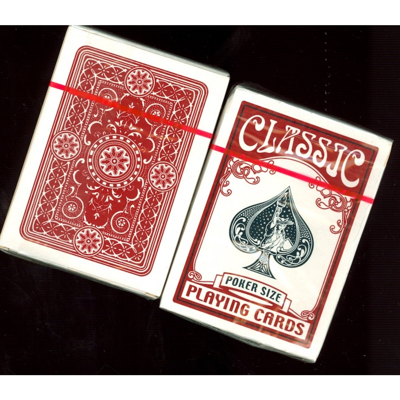 Classic Poker Size Playing Cards red