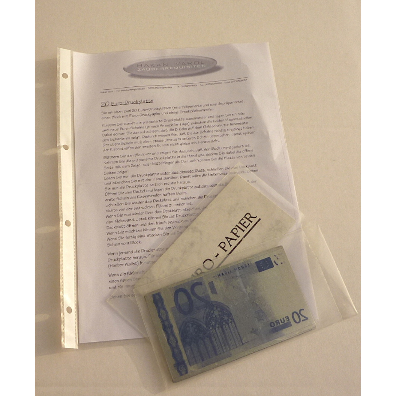 20 Euro-Druckplatten