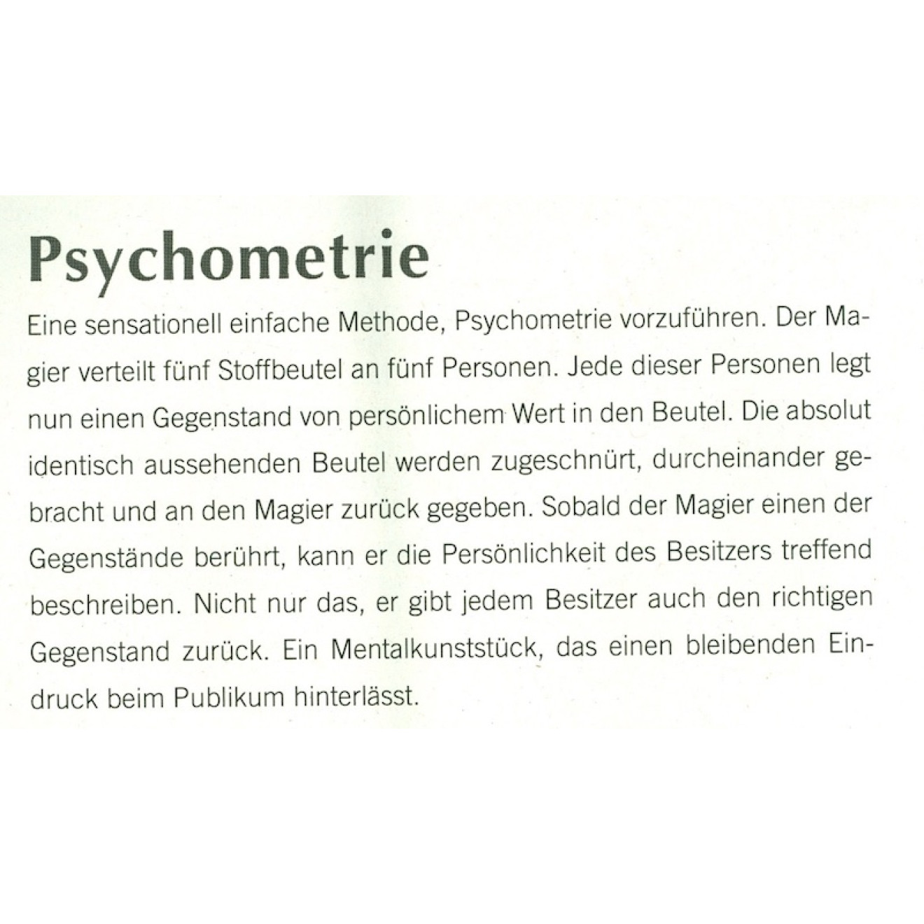 Psychometrie