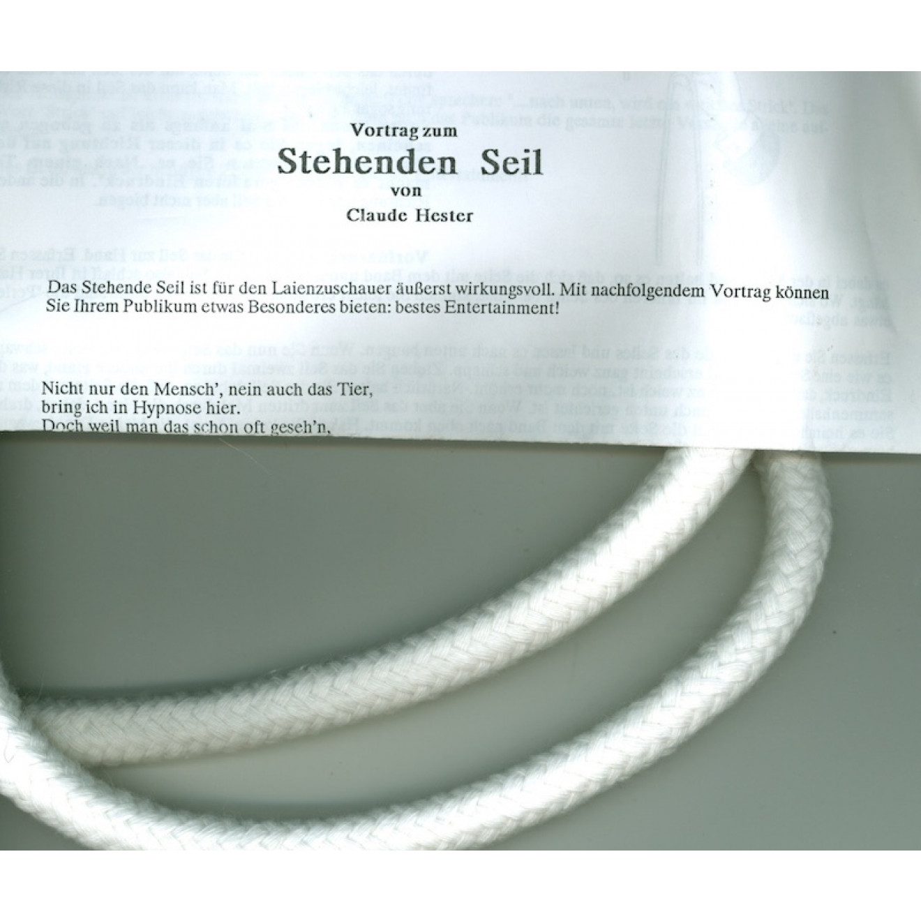 Vortrag zum 'Stehenden Seil' von Claude Hester
