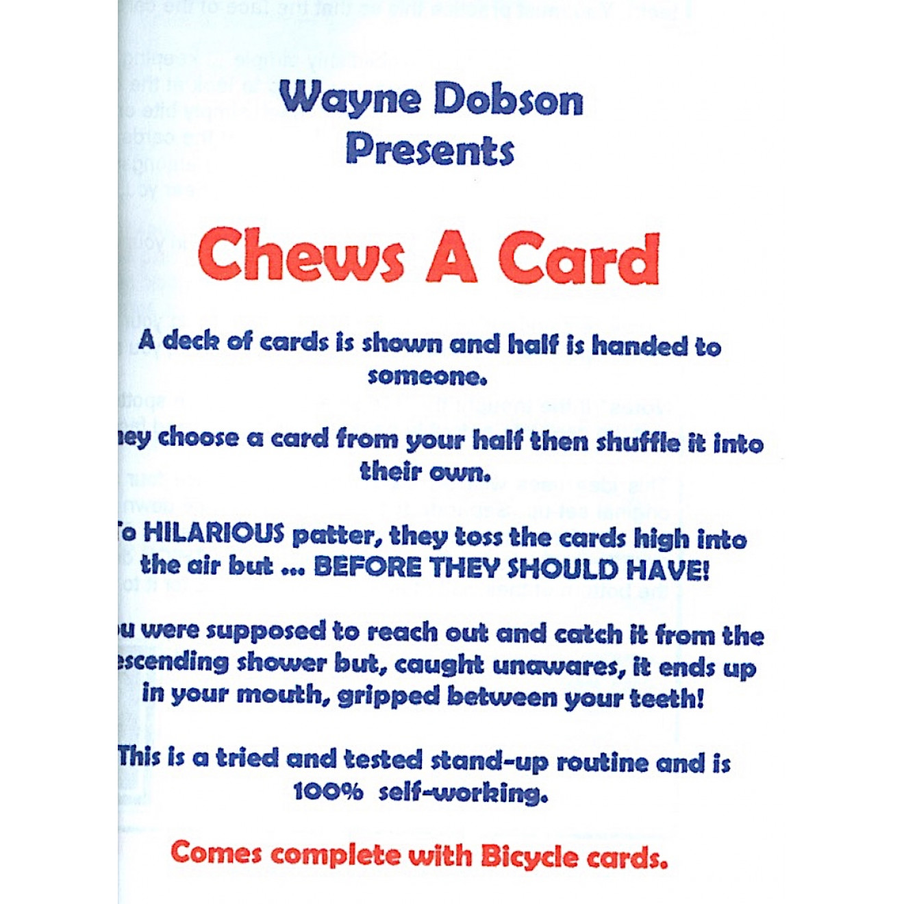 Chews a Card by Wayne Dobson