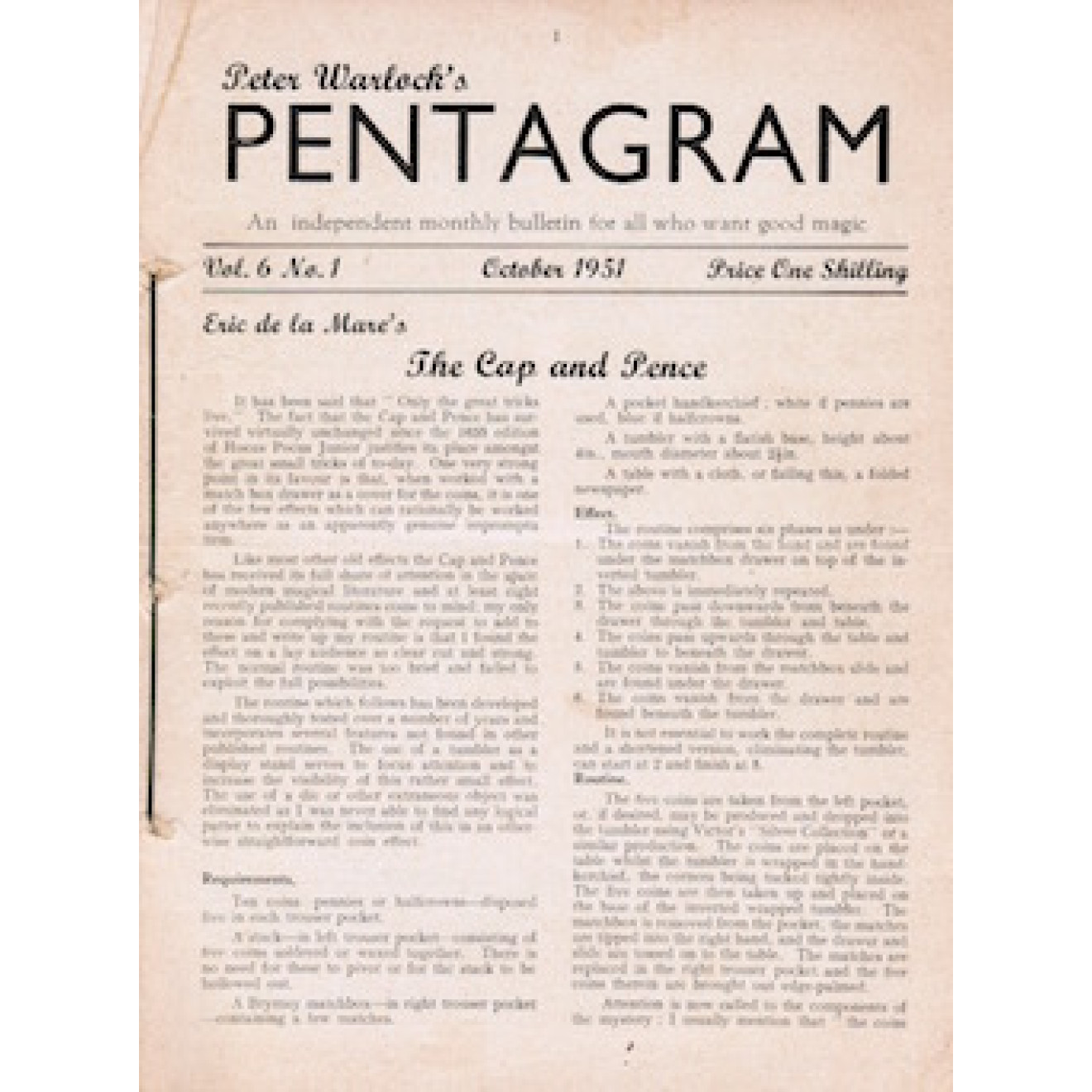 Pentagram Vol.6 (October 1951 bis September 1952)