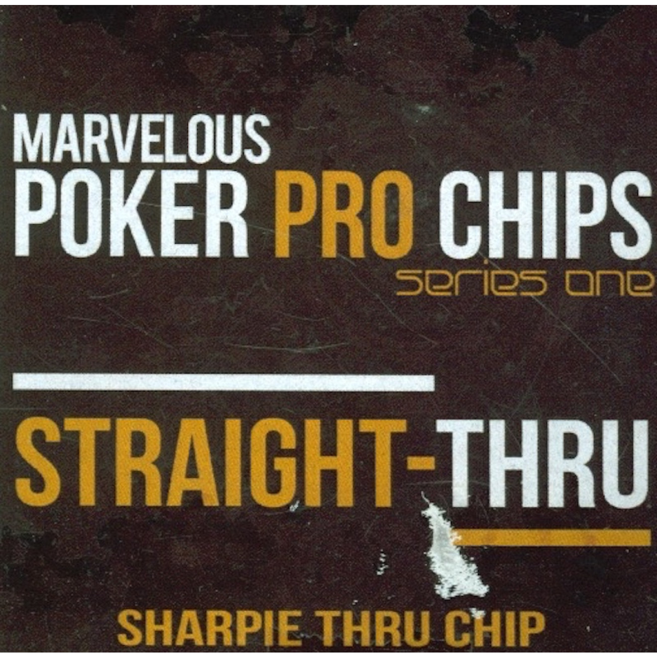 Poker Pro Chips - Straight Thru - Sharpie Thru Chip by Matthew Wright