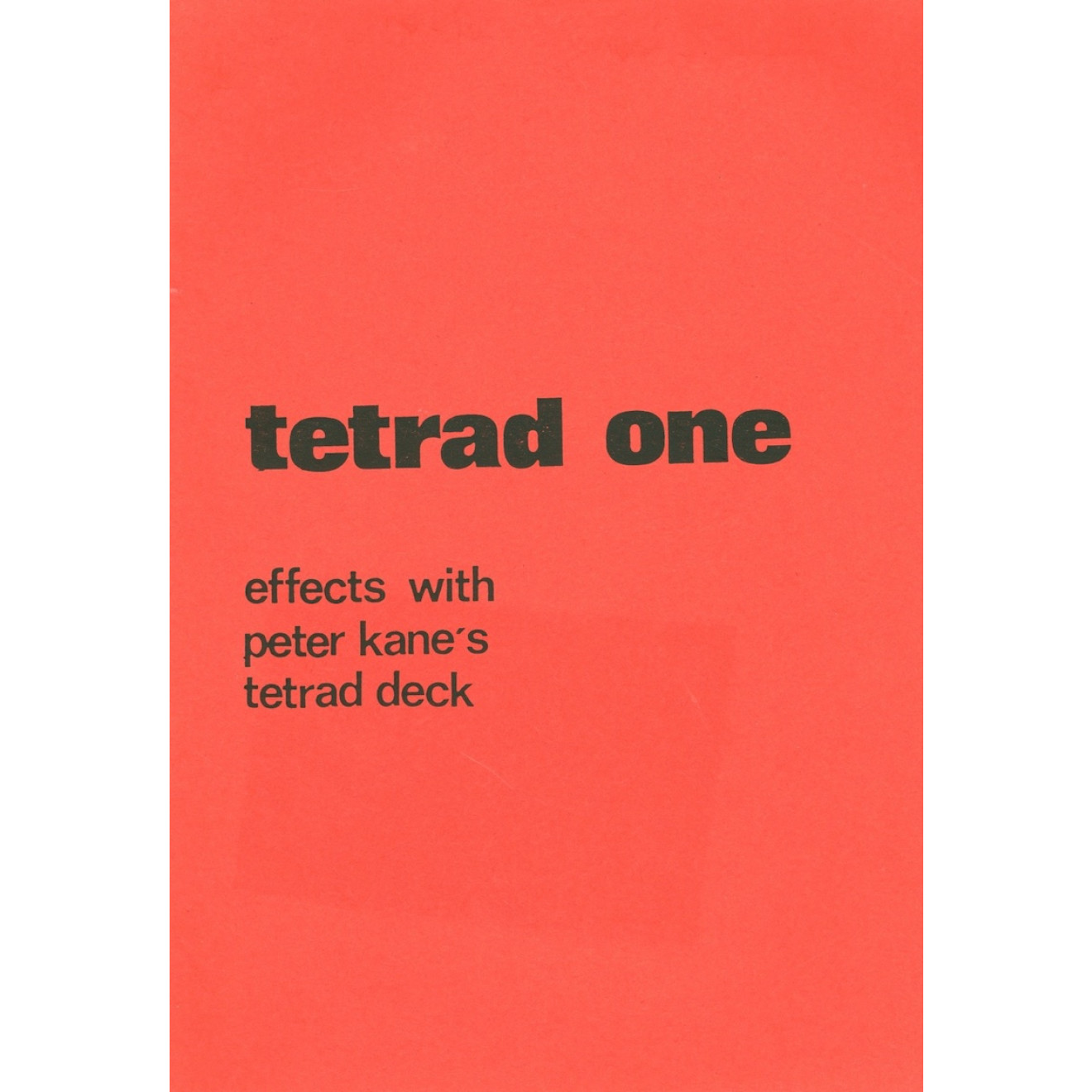 tetrad one (book only)