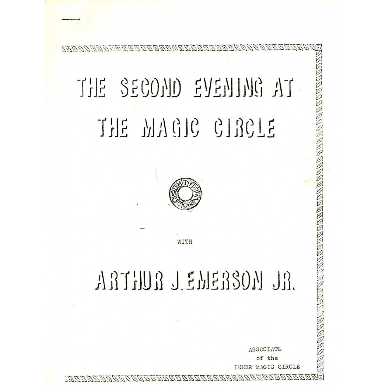 The Second Evening Art At The Magic Circle