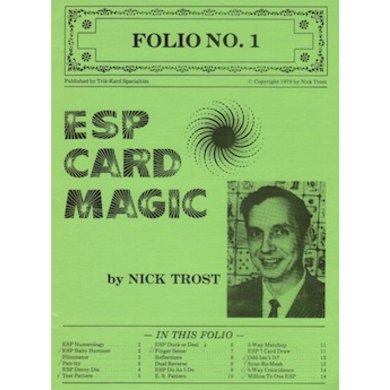 ESP Card Magic by Nick Trost - Folio No.1