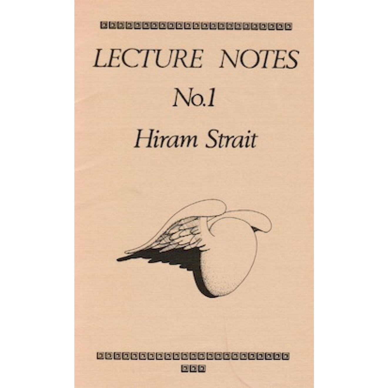 Lecture Notes No.1