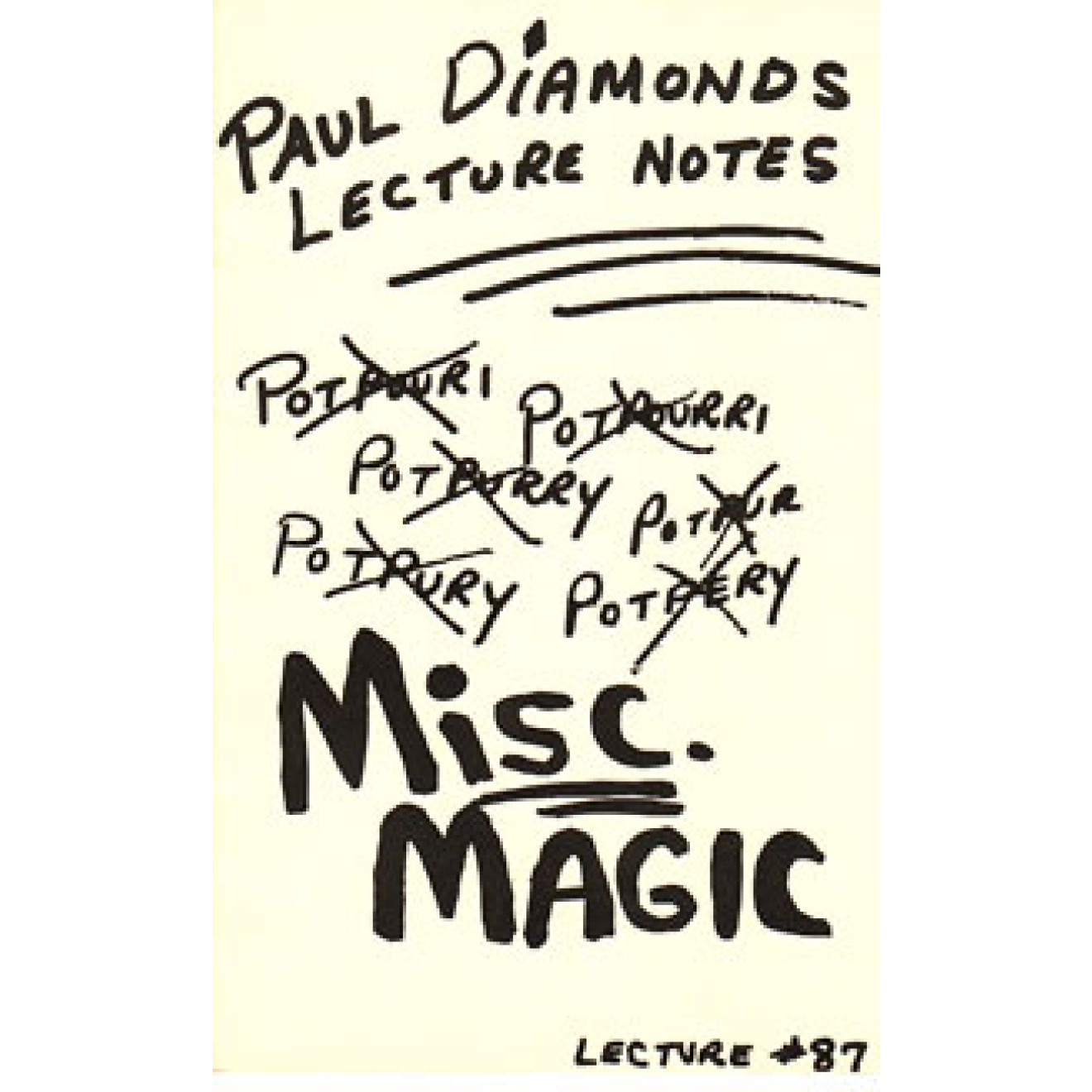 Paul Diamond Lecture Notes