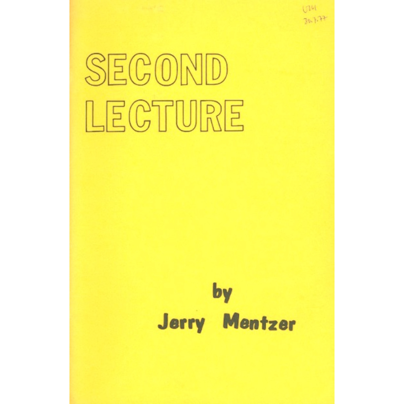 Second Lecture