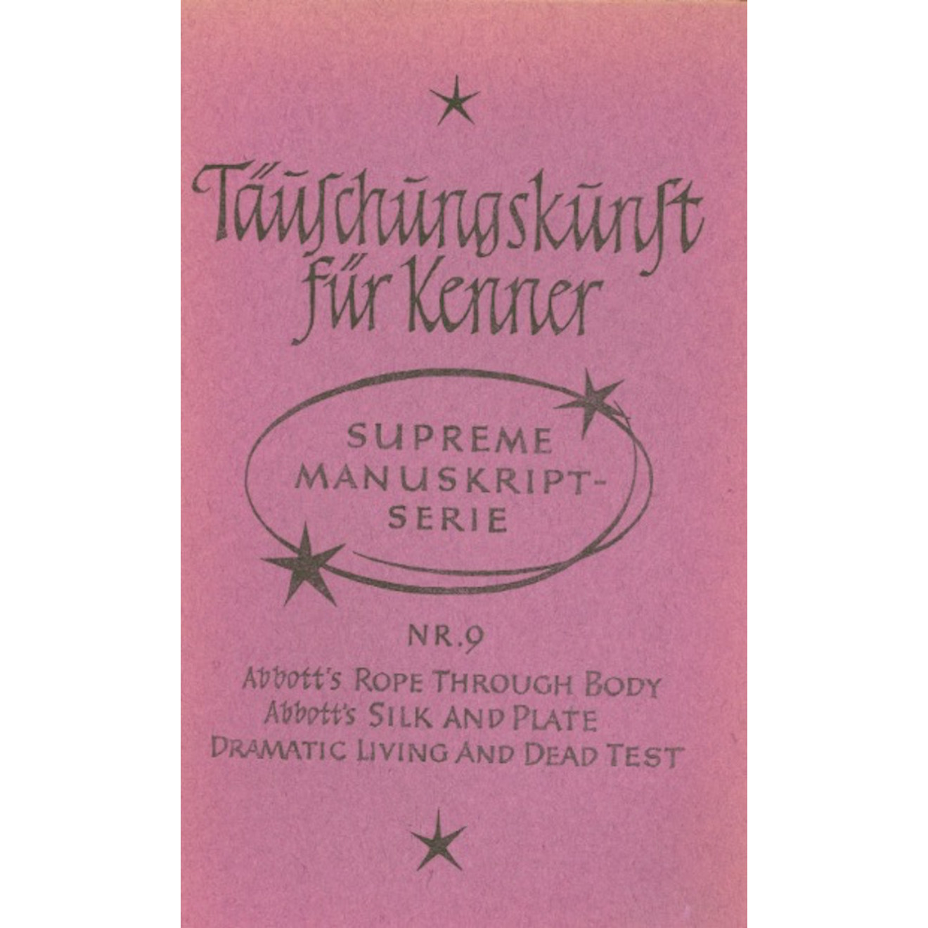 Täuschungskunst für Kenner, Nr. 9