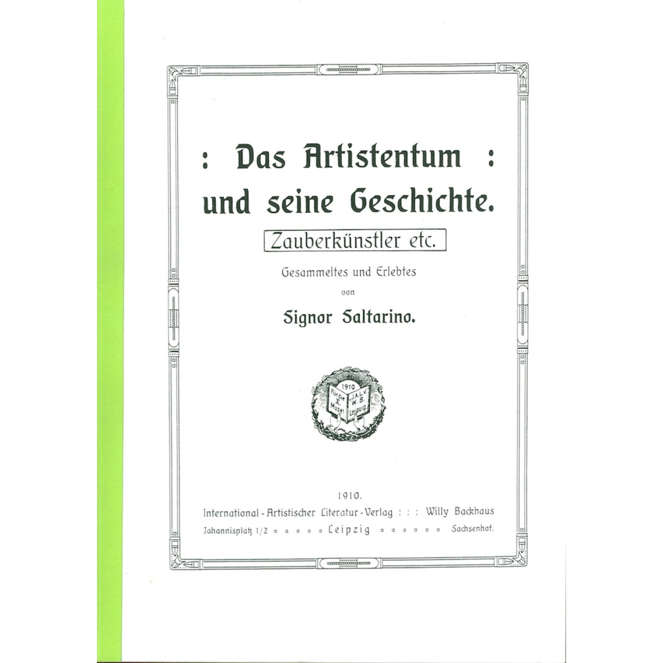 :Das Artistentum und seine Geschichte: