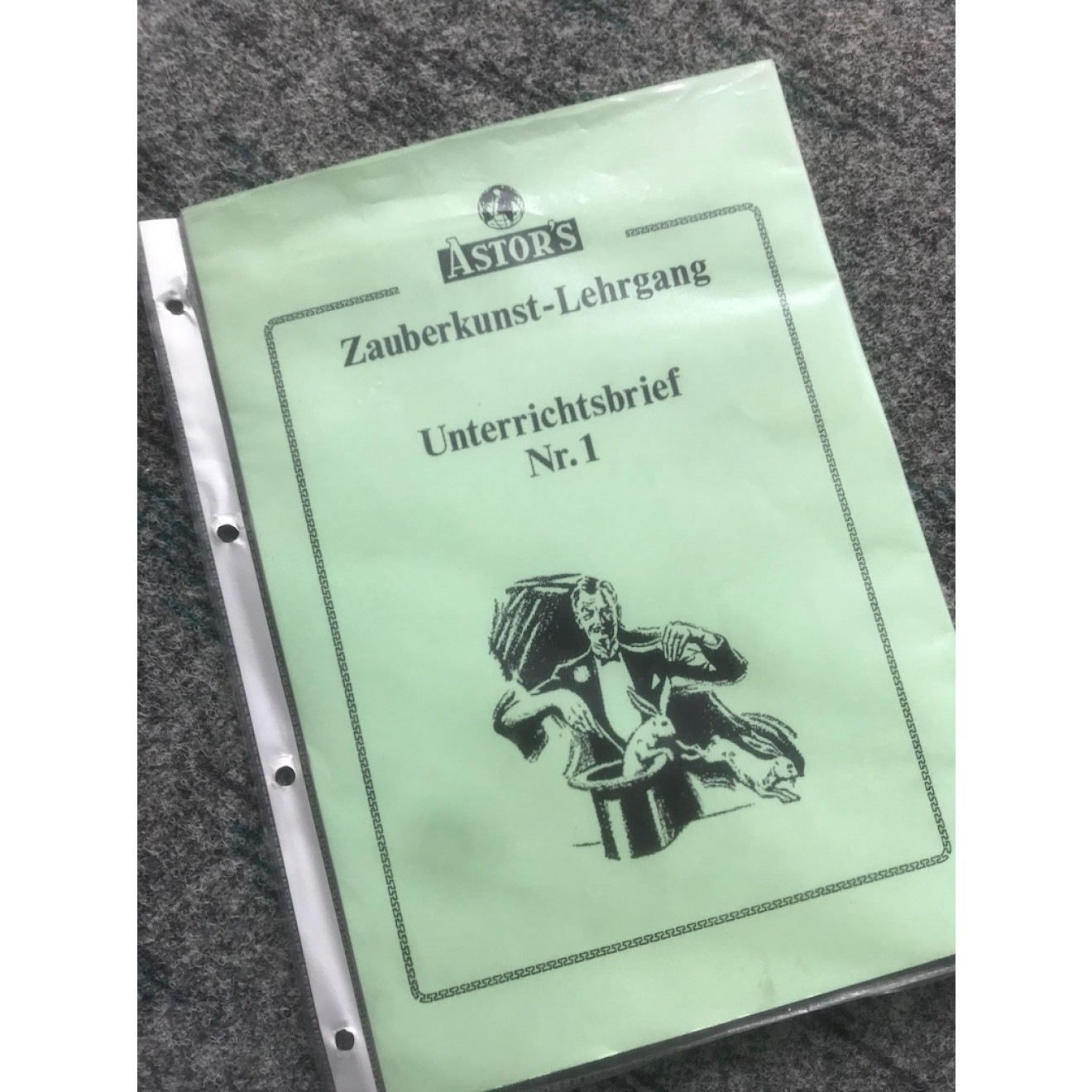 Astor's Unterrichtsbrief Nr. 1 (Zauberkunst-Lehrgang)