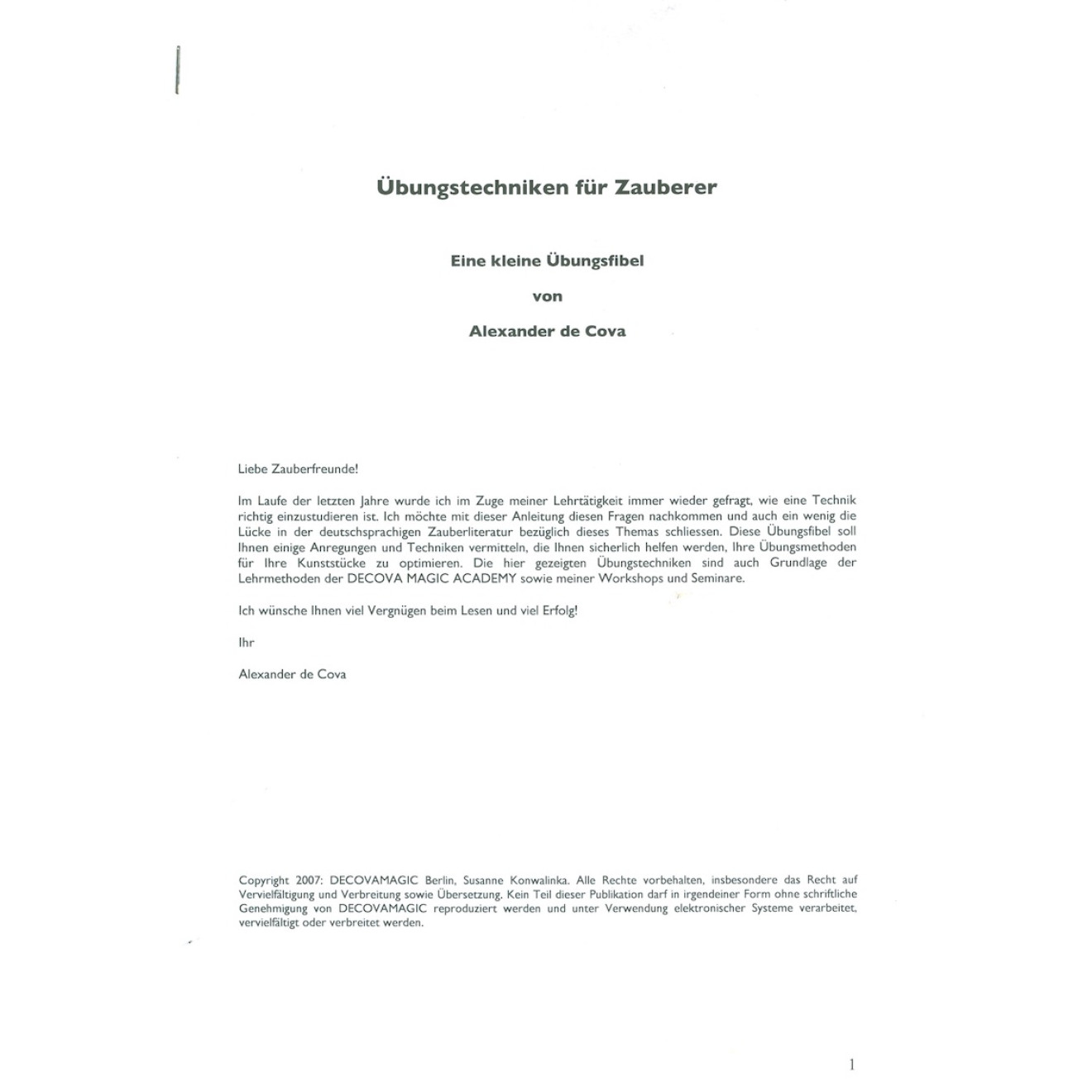 Übungstechniken für Zauberer