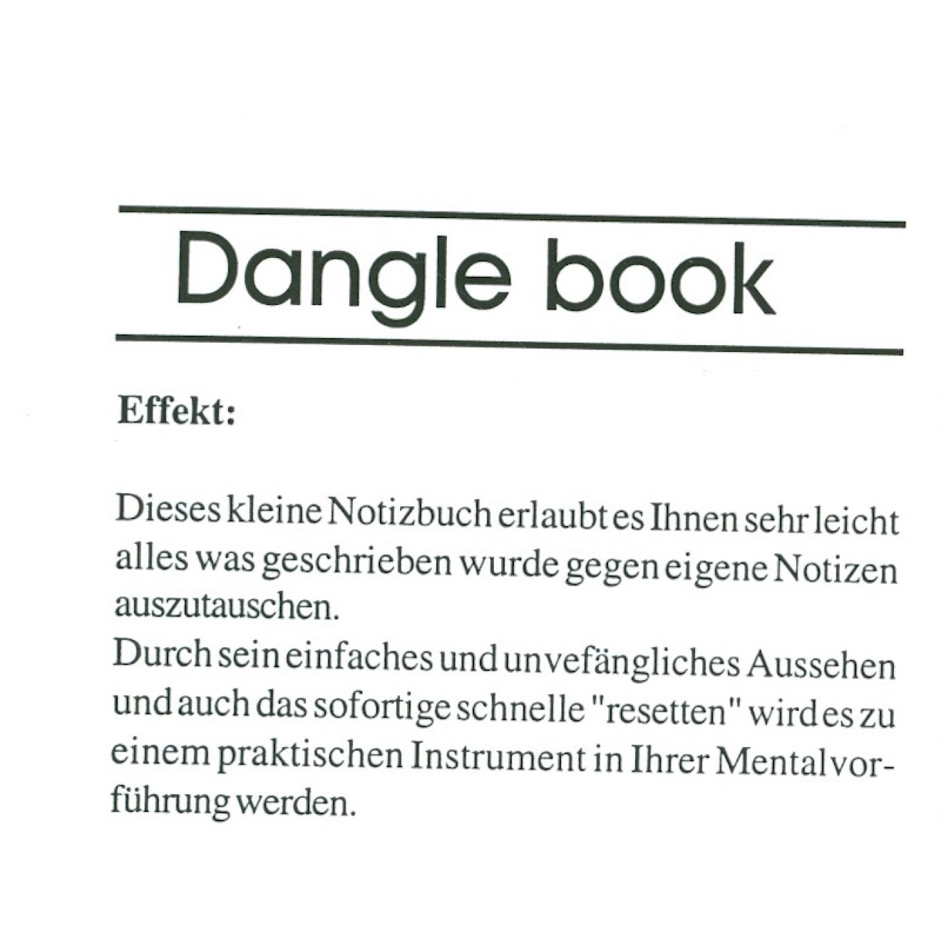 Dangle Book