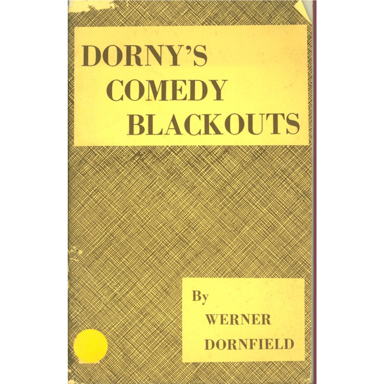 Dorny's Comedy Blackouts By Werner Dornfield - Book