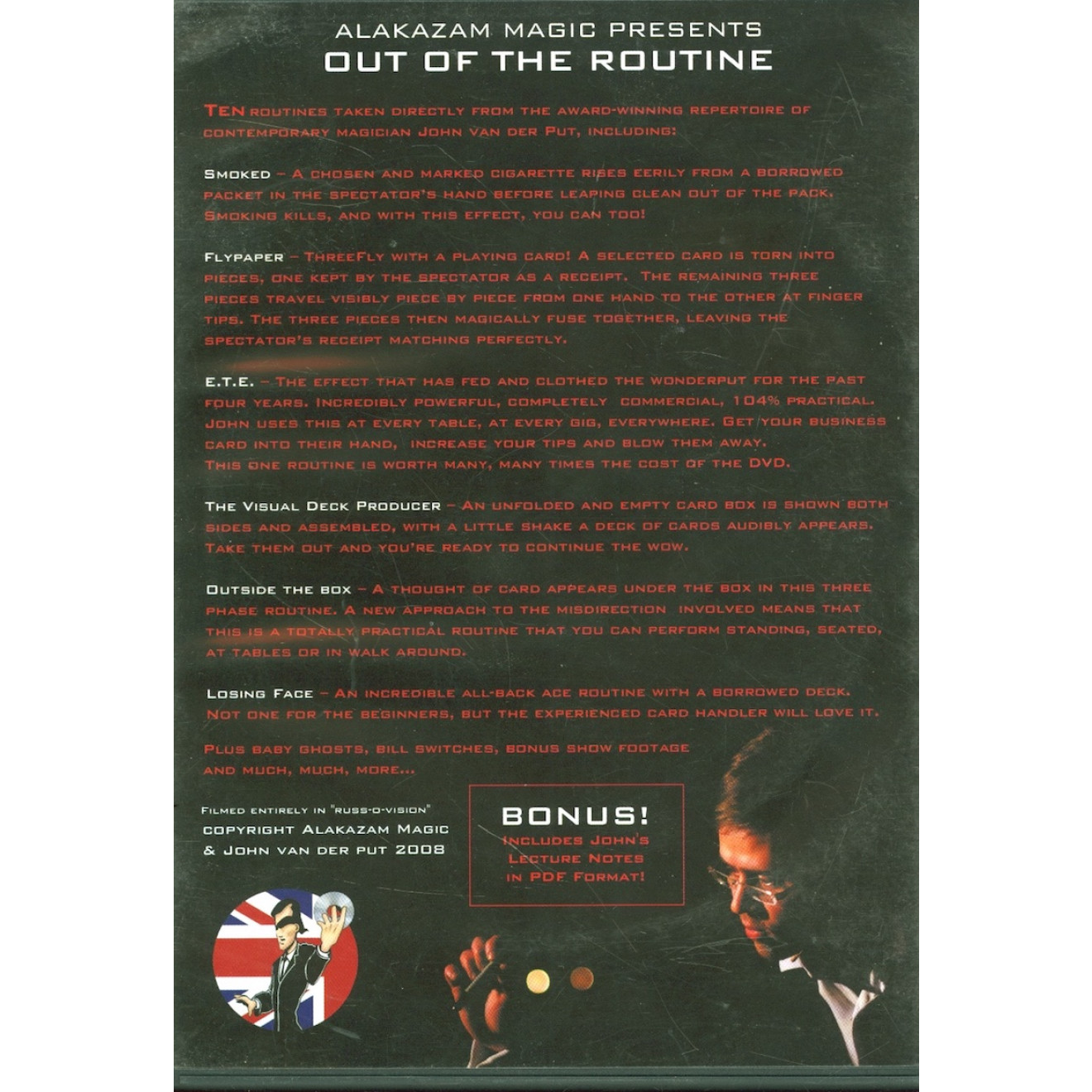 Out Of The Routine By John Van Der Put And Alakazam - DVD