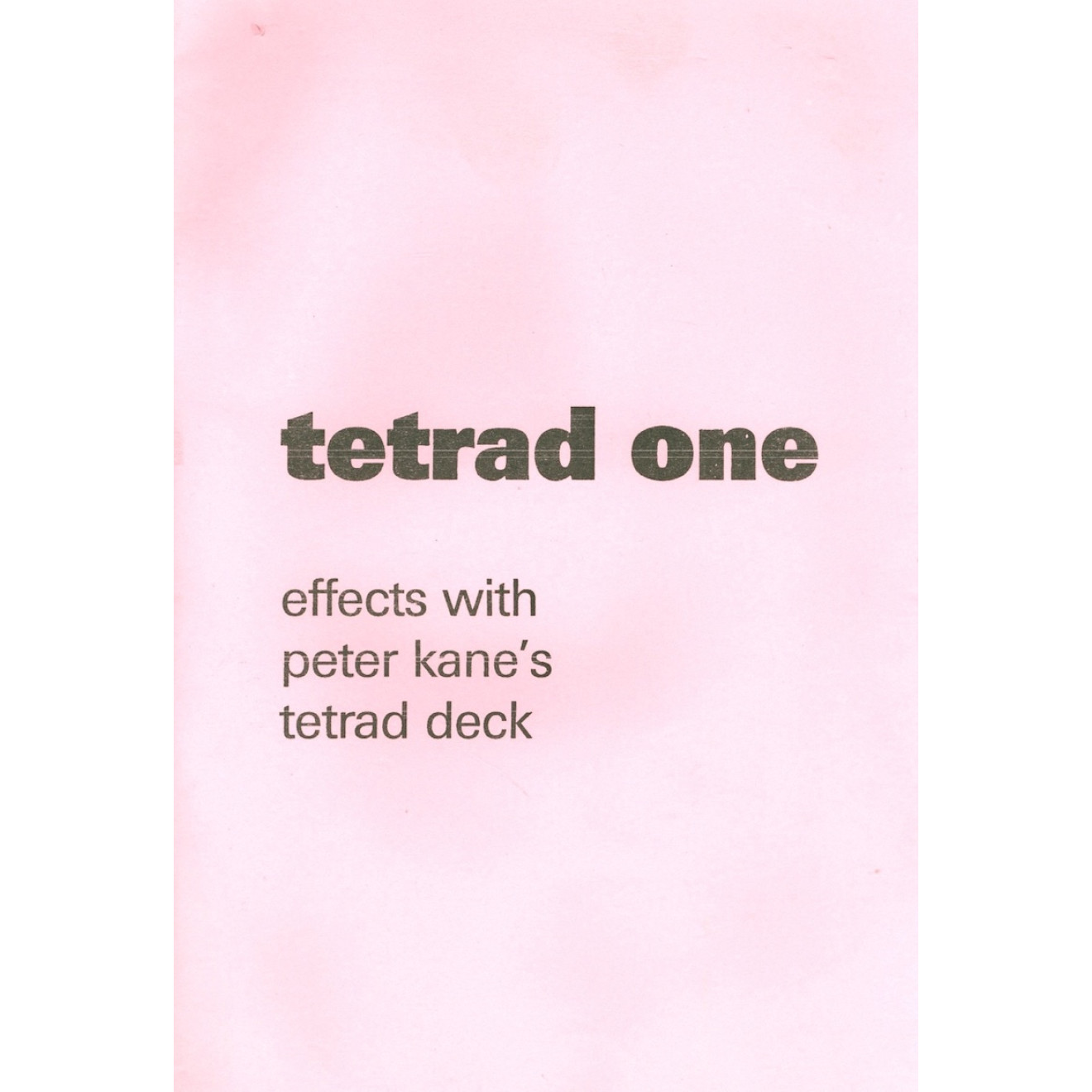 tetrad one (book & cards)