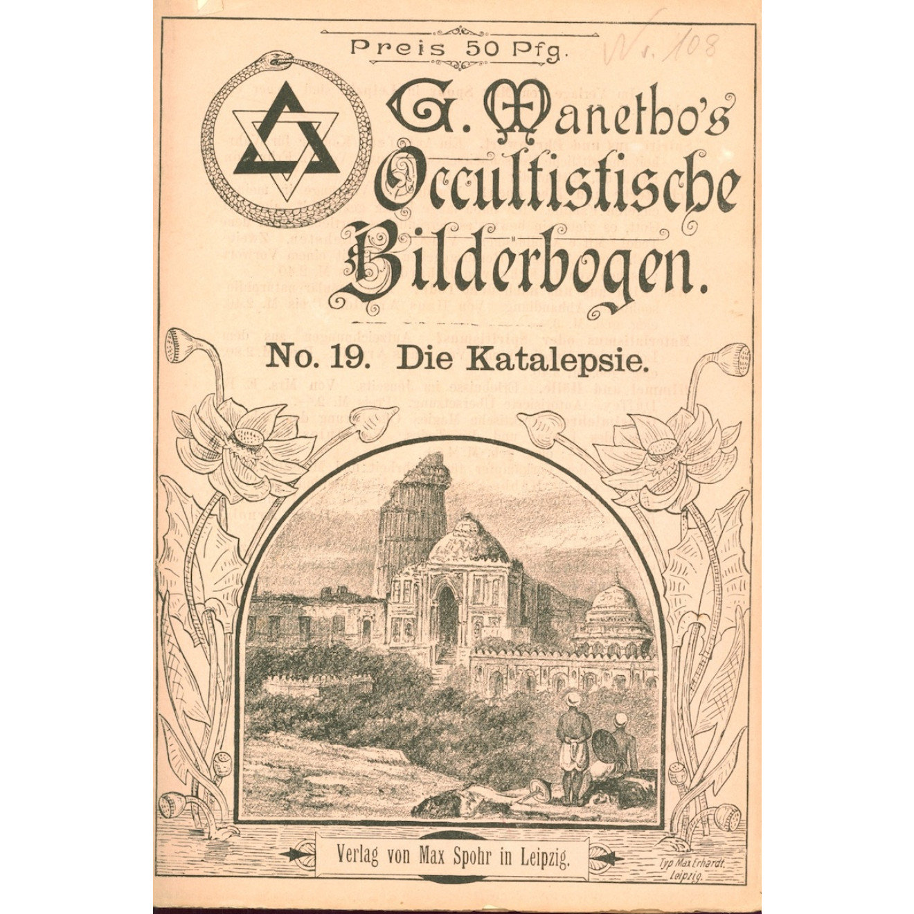 Okkultistische Bilderbogen No. 19 Die Katalepsie