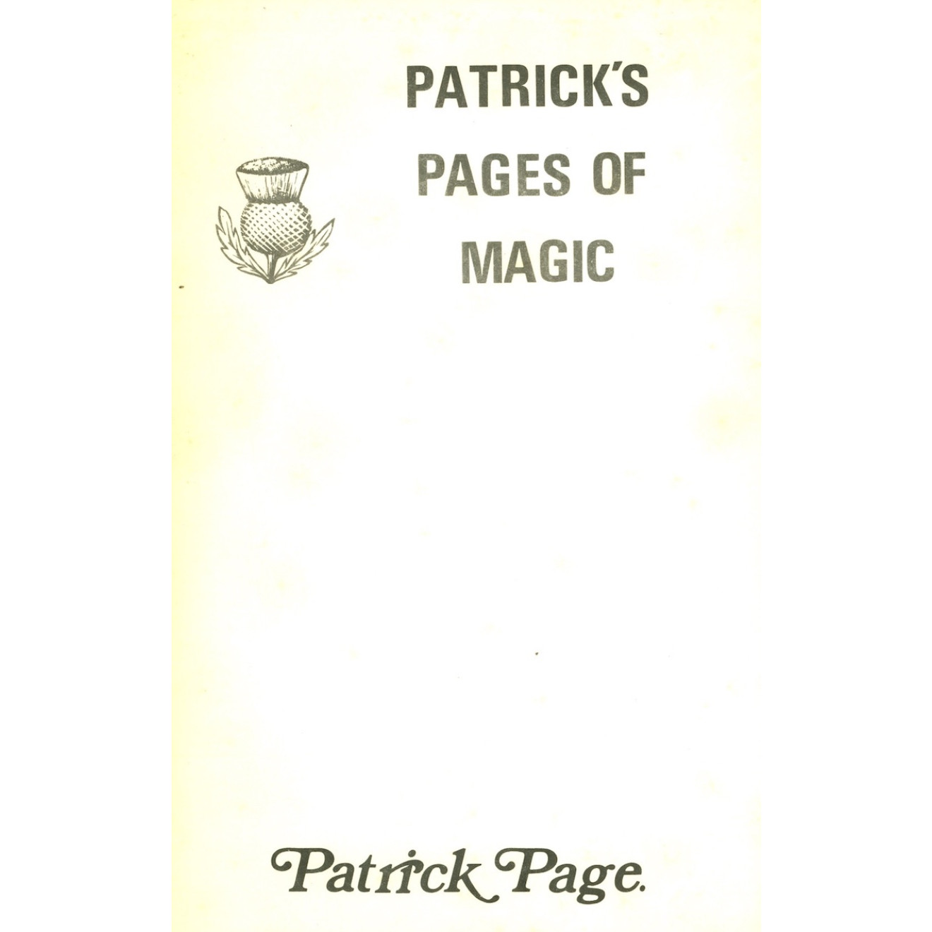 Patrick's Pages of Magic