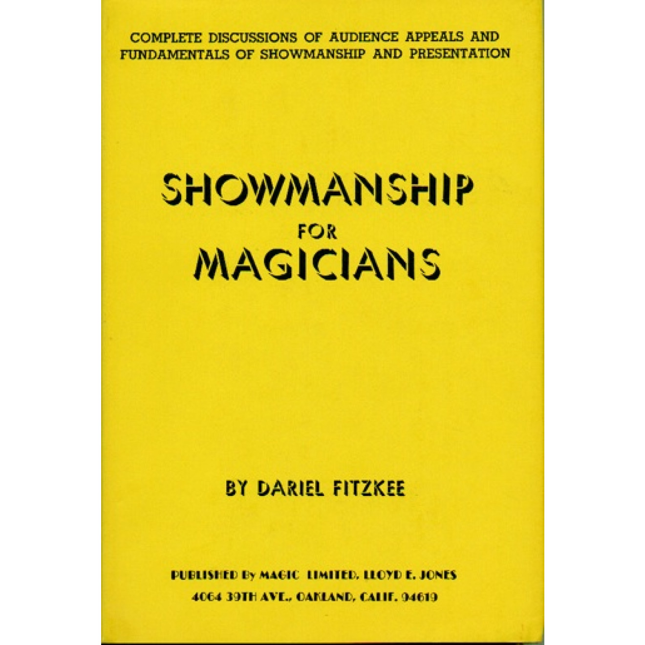 Showmanship for Magicians
