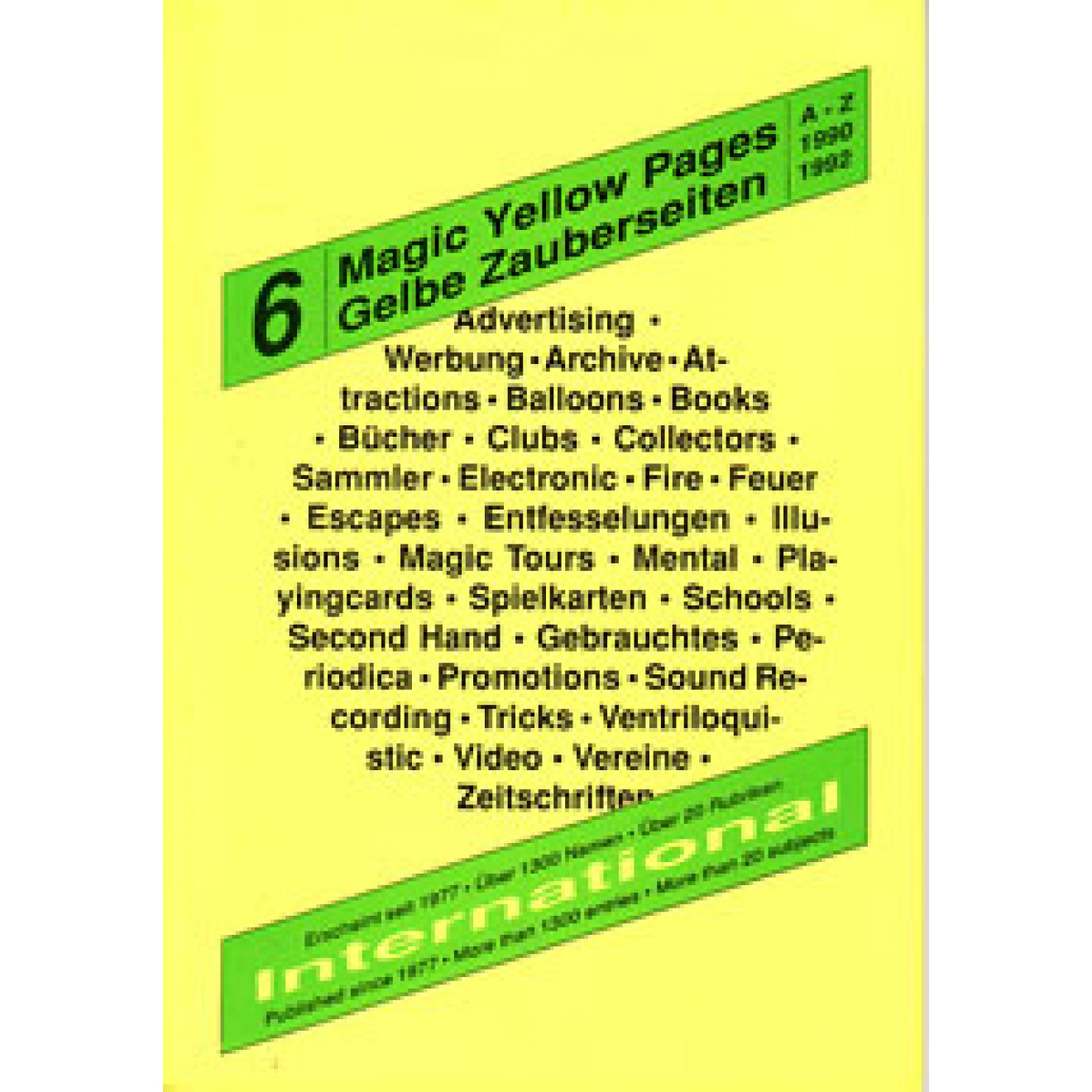 Gelbe Zauberseiten/Magic Yellow Pages 6, 1990-1992