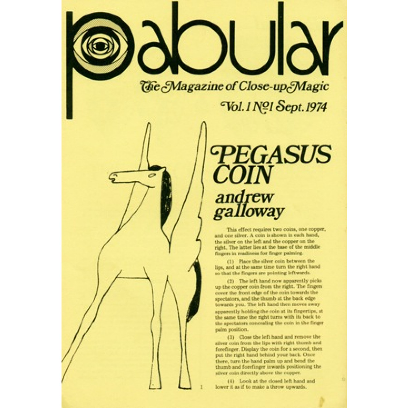 Pabular, Vol. 1 (Sept. 1974-Aug. 1975)