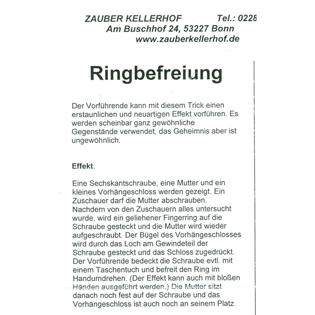 Ringbefreiung