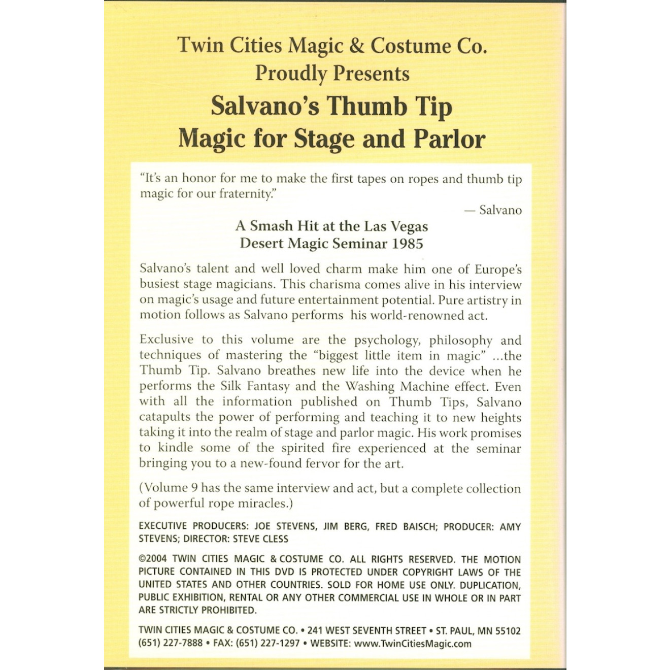 the greater magic video library, Salvano Thumb Tip