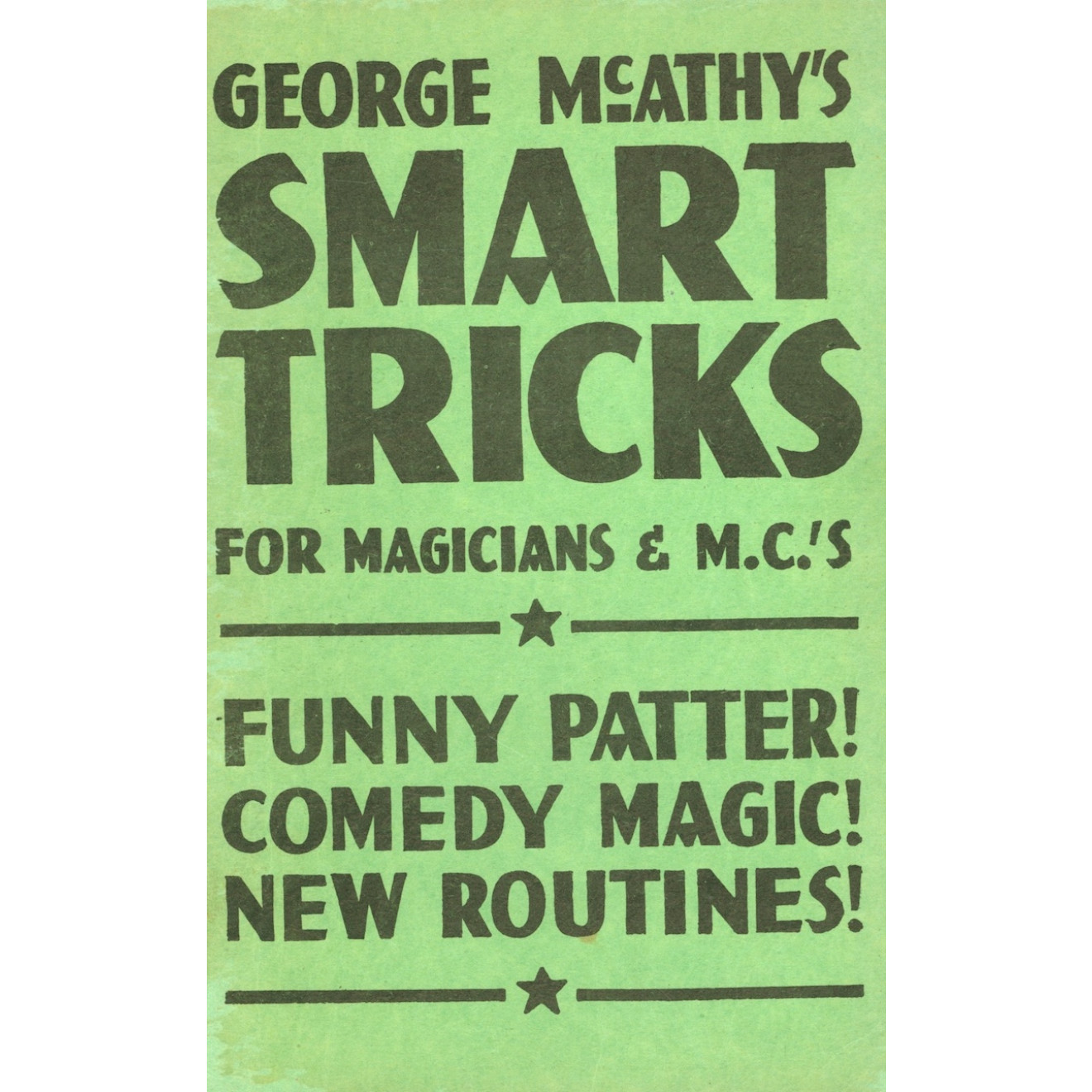 George McAthy's Smart Tricks for Magicians