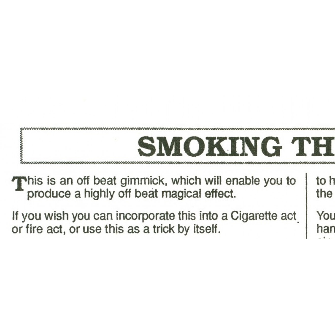 Smoking The Thumb