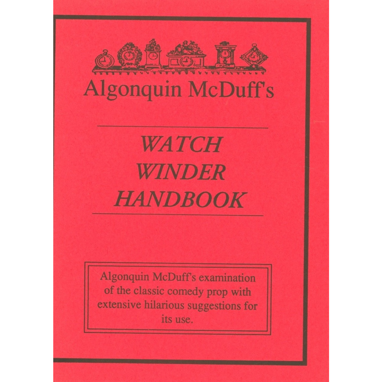 Algonquin McDuff's Watch Winder Handbook