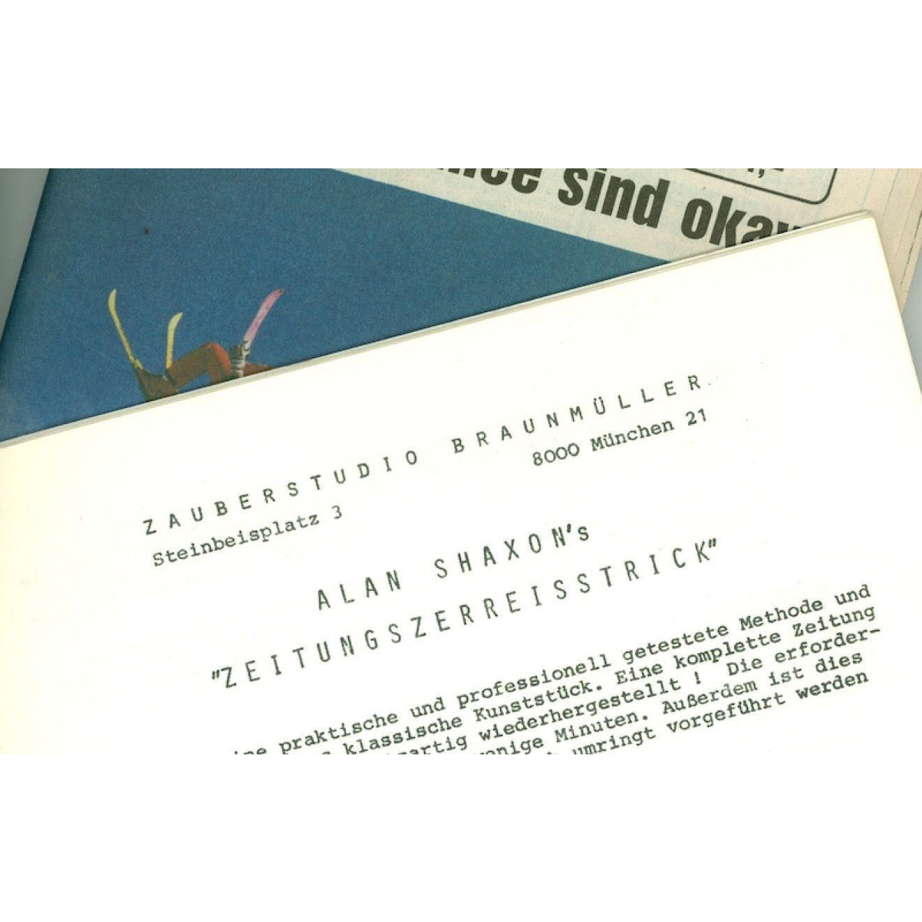 Alan Shaxon's Zeitungszerreissentrick