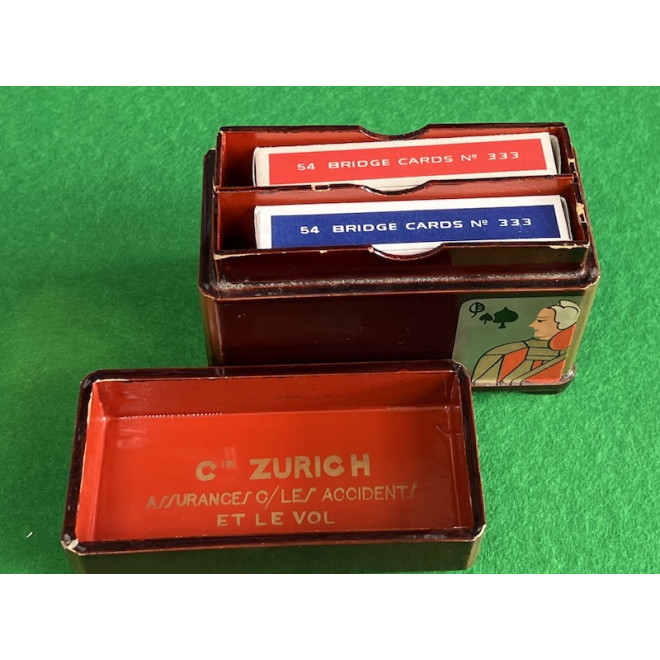 Holzschatulle "Bridge" + 2 Spiele