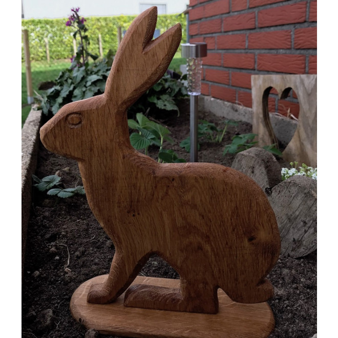 Holzhase aus Eichenholz. Handarbeit. Sonderaktion! Osterdekoration!