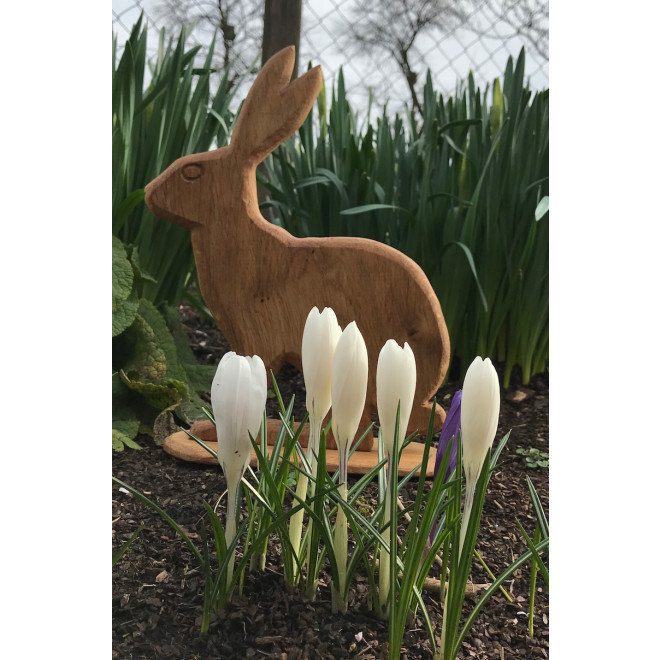 Holzhase aus Eichenholz. Handarbeit. Sonderaktion! Osterdekoration!