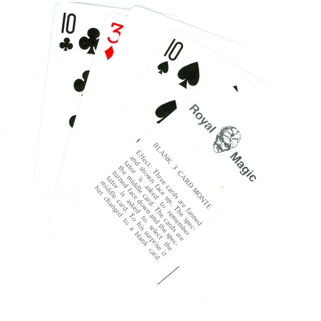 Blank Three Card Monte