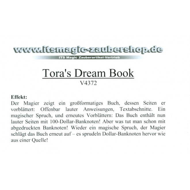 Tora's Dream Book (mit DVD)