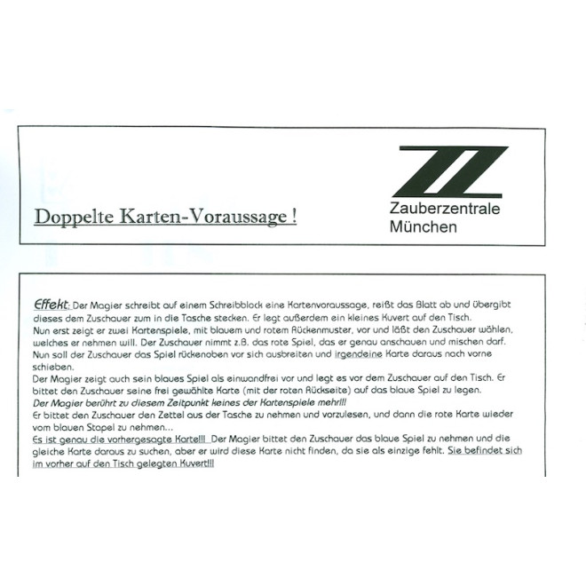 Doppelte Karten-Voraussage