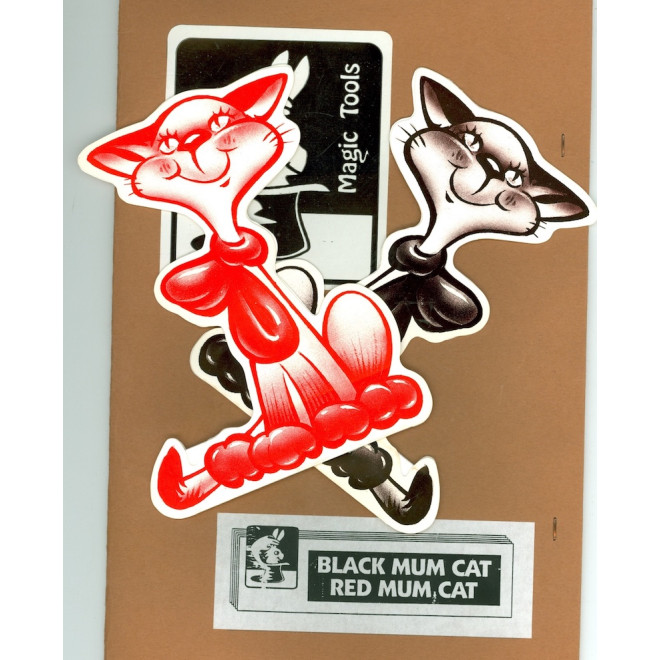 Black Mum Cat. Red Mum Cat.