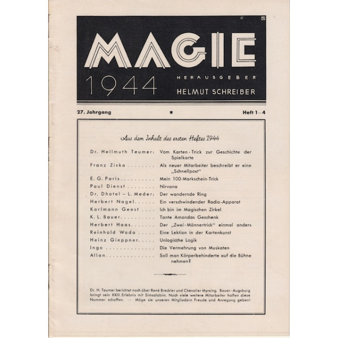 Magie, Jahrgang 1944 gebunden
