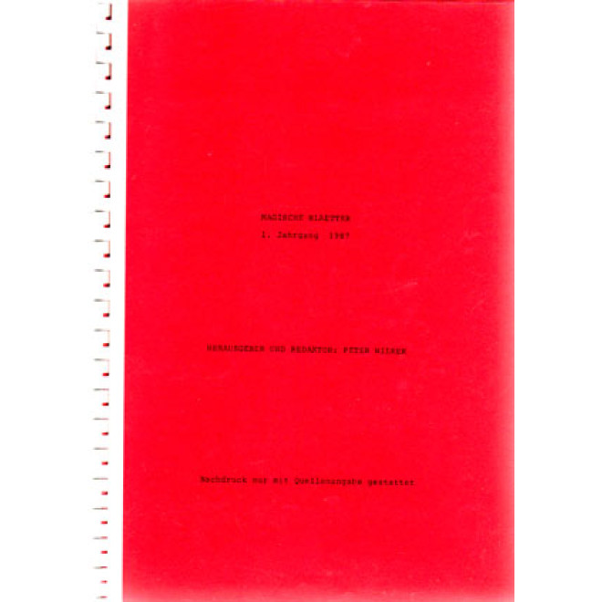 Magische Blätter, 1. und 2. Jahrgang