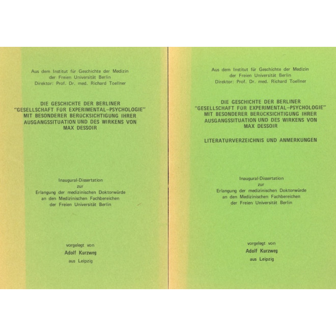 Die Geschichte der Berliner "Gesellschaft für Experimental-Psychologie" (..)