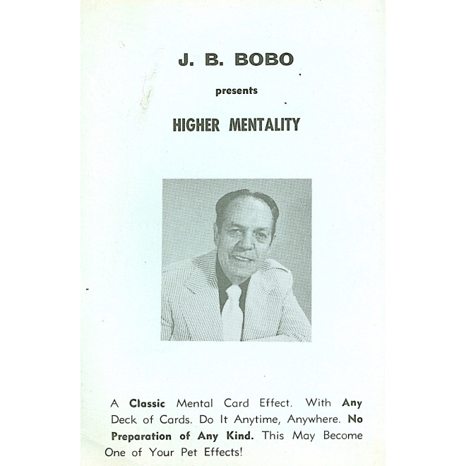 Higher Mentality By J. B. Bobo - Book