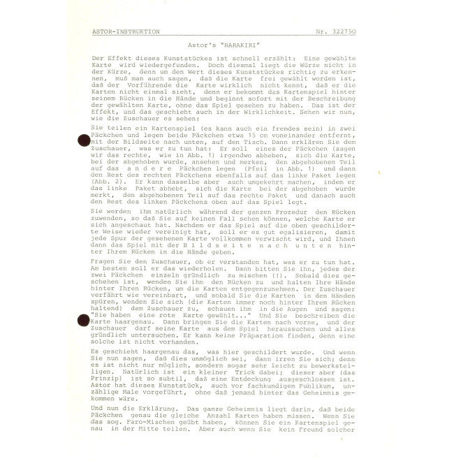 Astor's "Harakiri" (gelocht)