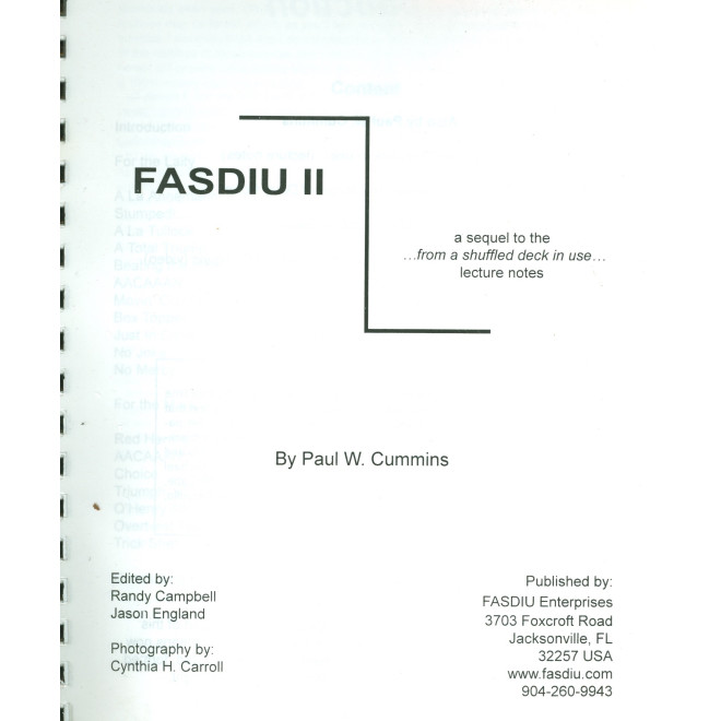 FASDIU II by Paul W. Cummins